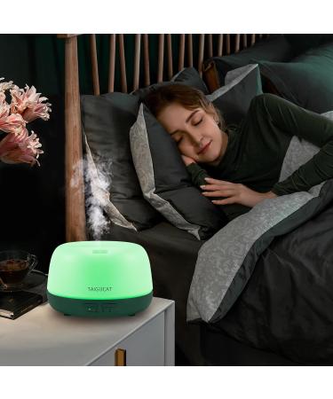 TAIGUCAT 300ML Aromatherapy Essential Oil Diffuser - USB-C Power - Remote Control - 7-LED Color Changing Light - Mini Home Diffuser for Small Bedrooms and Offices (Green) - Buy Online on GoSupps.com