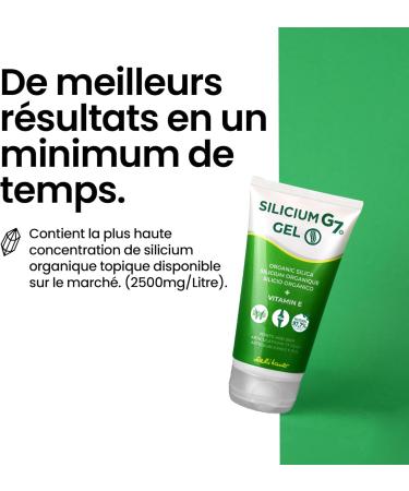 Silicium G7 Gel Corporel Haute Concentration en Silicium Soulage Articulations et Muscles Absorption Rapide Usage Quotidien Texture L g re Sans Parab nes Format Topique. 150 ml 150 ml (Lot de 1) - Buy Online on GoSupps.com