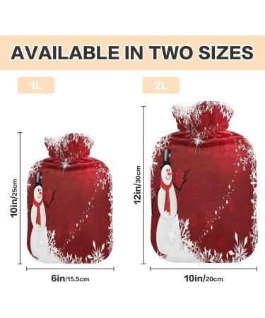 KCL Deci 2L Hot Water Bottle with Snowman Cover - Relief for Menstrual Cramps Neck & Shoulder Pain Hand & Foot Warmer - International Shipping Available - Buy Online on GoSupps.com