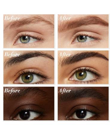 4D Hair Stroke Brow Stamp Brush Set with Eyebrow Concealer Contour Brush - Light Brown - Buy Online on GoSupps.com