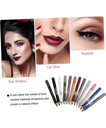 Baluue 24 Pcs Pearlescent Eyeshadow Pencil Makeup Liner Pencil Cosmetic Eyeshadow Pen Gel Crayons Powder 12.5X0.5cmx2pcs Assorted Colorx2pcs - Buy Online on GoSupps.com