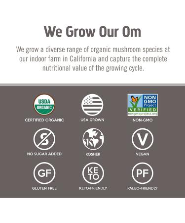 Om Mushrooms Chaga Powder - Certified Organic 7.05 oz (200g) | 100% Pure Mushroom Supplement - Buy Online on GoSupps.com