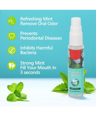 Mouth Freshener Spray Relieve Dry Mouth Oral Spray Refreshing Odor Removal Mint Ingredients 20ml Portable Long Lasting for Dating - Buy Online on GoSupps.com