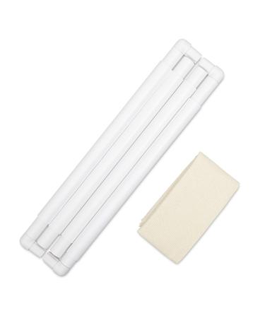 (17x17) Square Plastic Frame - Stretcher for Cross Stitch  Needlepoint  Quilting  Sewing and Embroidery - Hoops for Holding Fabric Firmly - Adjust Tension Easily - Complete with Monk's Cloth Canvas 17x17