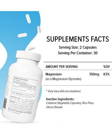 USA Medical Magnesium Glycinate Capsules | High-Absorption Formula for Optimum Health | Supports 300+ Bodily Processes | 60 Veggie Caps - Buy Online on GoSupps.com