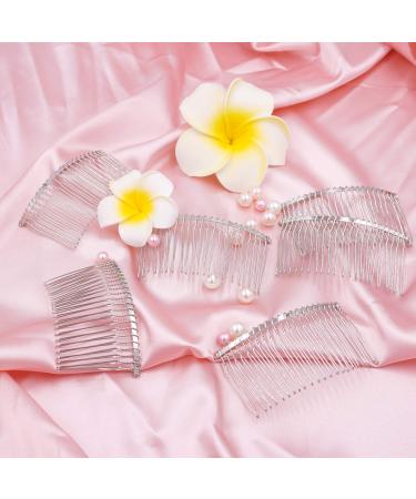 Honbay 6PCS Silver Fancy DIY Hair Clips Metal Wire Combs for Bridal Wedding Veil - 22 Teeth - Buy Online on GoSupps.com