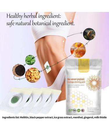 Bee Venom Slimming Patches Bee Venom Lymphatic Drainage Slimming Patches Bee Venom Lymphatic Drainage Patches Bee Venom Lymphatic Drainage & Slimming Patches (3box) - Buy Online on GoSupps.com