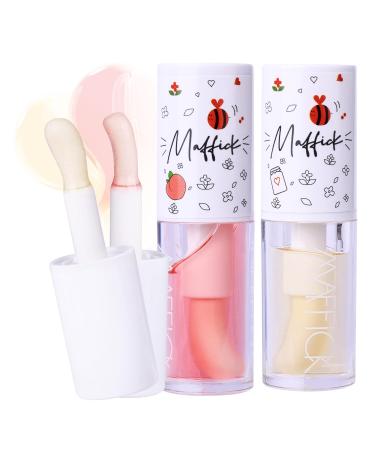 FANXITON 2 Pack Hydrating Honey Lip Oil - Nourishing Lip Gloss & Balm for Plump, Colorless Lips - Fruity Care Oil for Dead Skin Improvement - Buy Online on GoSupps.com