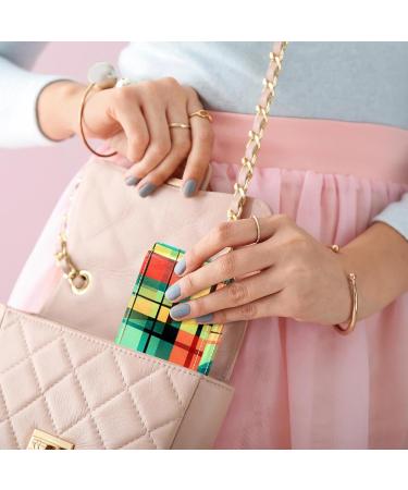 Travel Lipstick Organizer Case - Portable Makeup Bag with Mirror | Abstract Geometric Design - Buy Online on GoSupps.com