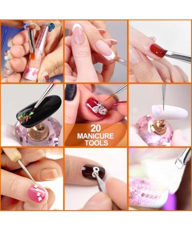 Shop Hanyousheng 20-Piece Nail Brush Set | 15 Design Brushes & 5 Dotting Tools for DIY Nail Art | Black | International Shipping Available - Buy Online on GoSupps.com