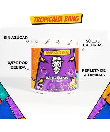  Z ZDRINKS ENERGY Z Drinks - Sugar Free & Powdered Energy Drink - 40 Services - Mango Passion Fruit Flavour - Low Calorie (16 cal) with Vitamins and Minerals - Buy Online on GoSupps.com