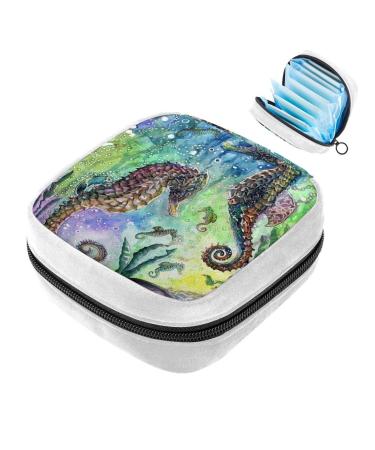 GIAPB Sanitary Napkin Storage Bag Period Bag Tampon Bag Makeup Bag Pad Pouch Art Animal Underwater World Color1241