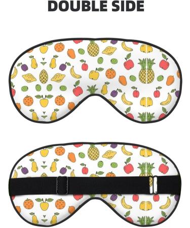 SSIMOO Banana Strawberry Pineapple Sleep Mask | Adjustable & Breathable Eye Mask for Comfortable Sleep | Fashionable Black Design - International Shipping Available - Buy Online on GoSupps.com