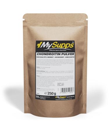 My Supps 250g Chondroitin powder Highly dosed 100% pure & laboratory test- chondroitin sulfate for effective cartilage and joint support- chondroitin sulfate made in germany