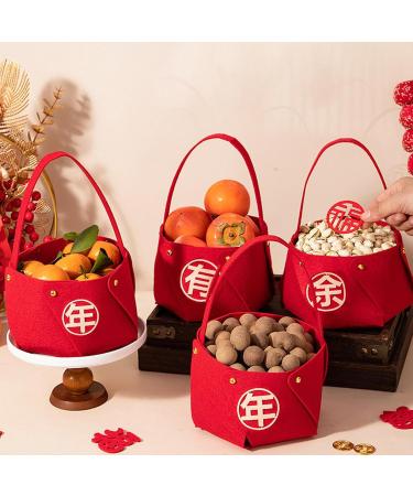 Spring Festival Candy Holder Festive Candy Basket Non-Woven Fabric - Candy Basket Candy Tray for Home Kitchen Dudok More Than Enough Every Year - Buy Online on GoSupps.com