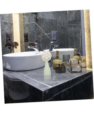 FRCOLOR Face Brush Pore Deep Cleansing Brush Manual Facial Brush Facial Brush Tool Facial Cleansing Tool Face Washing Cleaner Face Scrubber Face Exfoliator Washbasin Silica Gel Pores Green 12.5X5X5CM - Buy Online on GoSupps.com