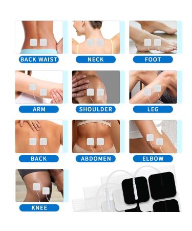 28PCS TENS Unit Replacement Pads - Premium Reusable Electrode Pads for Muscle Stimulator - 8 Large 2x4, 16 Medium 2x2, 4 Round 2.75 - Buy Online on GoSupps.com