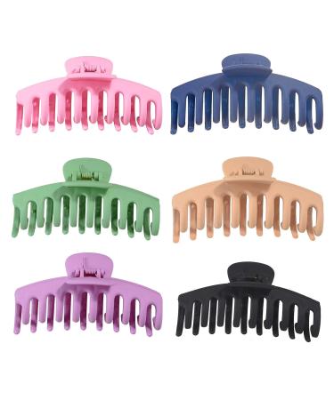 Yisscen 6 Pcs Large Irregular Hairpins - Slip-Resistant Plastic Claw Clips (4.33 inch) for Women | Reusable Hair Accessories - Buy Online on GoSupps.com