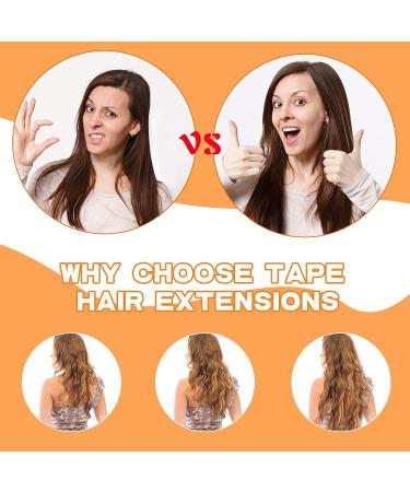 Hair Extension Tape Tabs 144PCS - Double Sided Adhesive Tapes for Human Hair Weft - Waterproof Wig Tape (White) - Buy Online on GoSupps.com
