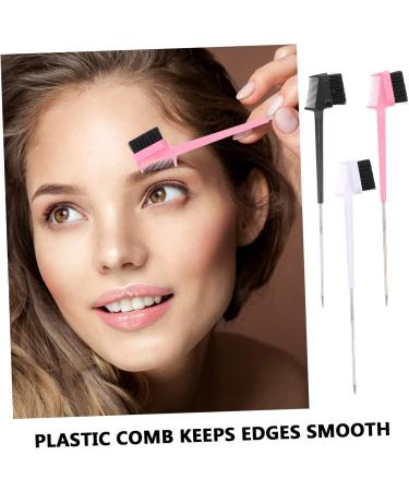 FRCOLOR Eyebrow Eyelash Brush double-headed eyebrow eyelash hair edge Eyelash Curlers Eyebrow Eyelash Grooming Tool Dual Brow Raw edge eyebrow stainless steel Double Head Brush 21x4x0.5cm Assorted Color - Buy Online on GoSupps.com
