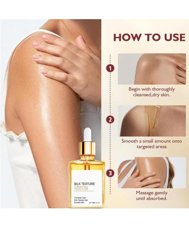 Huile corporelle en soie hydratante & claircissante lixir visage avec antioxydants & vitamine E lisse ridules am liore texture & tonus de la peau formule l g re absorption rapide (1pcs) - Buy Online on GoSupps.com
