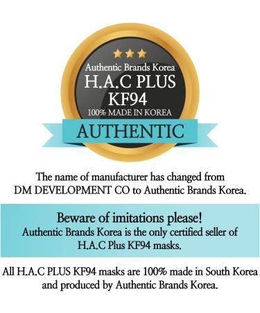 KF94 Face Mask for Adults - H.A.C PLUS Protective Mask (10 Pack) - Best Safety & Comfort - Buy Online on GoSupps.com