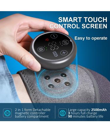 Heated Knee Pad for Pain Relief | Adjustable Heat & Vibration Massage Brace - International Shipping Available - Buy Online on GoSupps.com