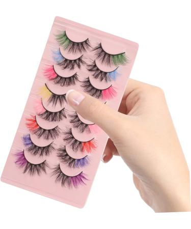 HONMEET 8 Pairs Colored False Eyelashes Fake Eyelash Fake Eye Lashes Simple False Eyelashes Easy False Eyelashes False Eye Lashes Fake Lashes Faux Eyelashes False Lash Imitation - Buy Online on GoSupps.com