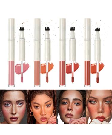 Zasdvn Waterproof Freckle Pen | Natural Pencil and Liquid Blush | Compact Fake Blush Woman Ideal Travel Home Parties Family Enthusiasts