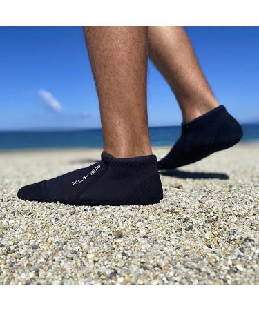 XUKER 3mm Neoprene Sand-Proof Beach Volleyball Water Socks | Diving Boots for Water Sports | Outdoor Activities | Flatlock-Low Cut | Small - Buy Online on GoSupps.com