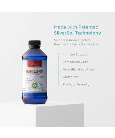 Silver Biotics Colloidal Silver Liquid - Daily Immune Support Supplement - 8 Fl Oz - American Biotech Labs - Buy Online on GoSupps.com