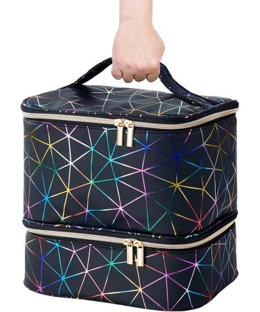 Manicure Storage Bag Nail Supplies Organizer Nail Storage Organizer Sponge Partitions Nail Polish Bag Organizer Sturdy Handle for Nail Polish Black - Buy Online on GoSupps.com