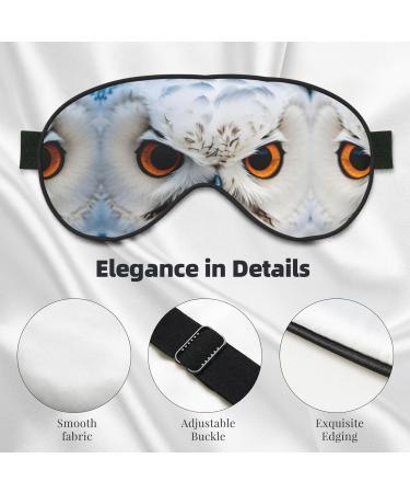 SSIMOO Snowy Owl Eyes Print Eye Mask - Ultra-Soft Light-Blocking for Ultimate Comfort & Sleep - International Shipping Available - Buy Online on GoSupps.com