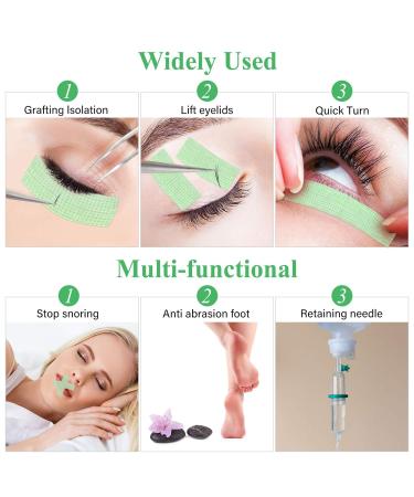 5 Rolls Green Eyelash Extension Bands - Breathable 0.5 Inch Adhesive Ligament for Volume Eyelash Refinement - 10 Yards - Buy Online on GoSupps.com