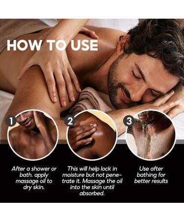 XJBD Day Night Body Oil for Men with Ashwagandha & Maca - 200ml Natural Body Massage Oil for Couples Natural Intimate Massage Oil for Private Care Relaxation & All Skin Types - Buy Online on GoSupps.com