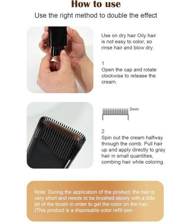 Hair Color Stick Instant Hair Mask Pen 20 g hair color stick with integrated instant camouflage of white hair waterproof and sweatproof Black Brown - Buy Online on GoSupps.com