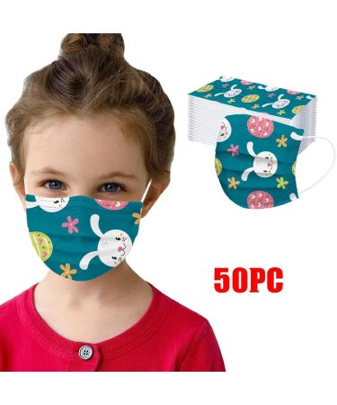 50 PCs Children's Mundschutz Mask | Cute Hare & Duck 3-Ply Disposable Masks | Breathable Outdoor Protection & Multifunctional Neckerchief - Buy Online on GoSupps.com