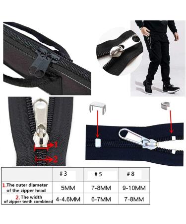 255 Pcs Zipper Repair Kit with Pliers Tool - Replacement & Extension Pulls for Clothing, Jackets, Purses, Backpacks - Ideal for Tents, Sleeping Bags - Buy Online on GoSupps.com