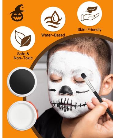 Lictin Halloween Clown Makeup Kit - 13 Pcs Face Body Paint Set with Fake Blood Gel, Brushes & Sponges - Perfect for Adults SFX Joker Zombie Vampire Skeleton Looks - Buy Online on GoSupps.com