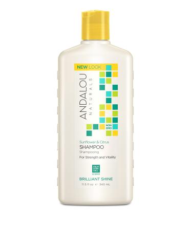 Andalou Naturals Shampoo Brilliant Shine For Strength and Vitality Sunflower & Citrus 11.5  fl oz (340 ml)