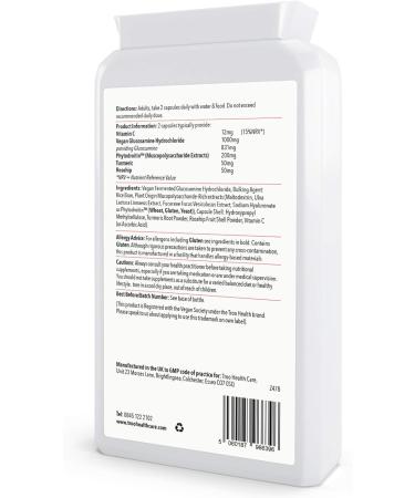 Vegan Glucosamine Phytodroitin Complex 90 Capsules - Plant-Based Chondroitin, Turmeric, Rosehip, Vitamin C - Cartilage & Bone Support - Buy Online on GoSupps.com