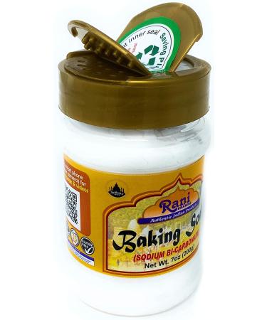 Rani Baking Soda (Sodium Bi-Carbonate) 7oz - Indian Origin, Non-GMO, Gluten-Friendly Baking Soda for Cooking - 1 PET Jar Pack - Buy Online on GoSupps.com