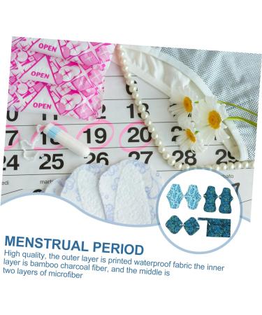 Napkin Set: Women's Bamboo Charcoal Menstrual Pads for Adults - Reusable Cloth Towels and Linen Briefs - Buy Online on GoSupps.com