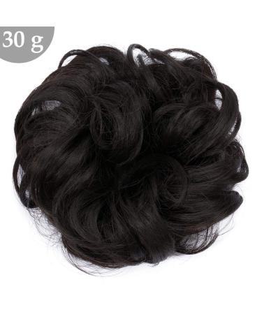 Silk-Co Hair Part with Rubber Band | Wavy Soft Bun & Thickening Hair Extensions | Dark Brown Messy Bun Updo - 25g - Buy Online on GoSupps.com