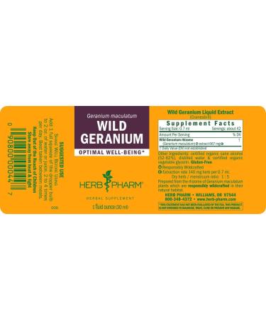Herb Pharm Wild Geranium Extract 1 fl oz - Natural Herbal Supplement - Buy Online on GoSupps.com