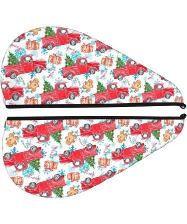 Watercolor Red Truck Microfiber Hair Towel - Soft Super Absorbent Coral Velvet Quick Dry Wrap for All Hair Types - Buy Online on GoSupps.com
