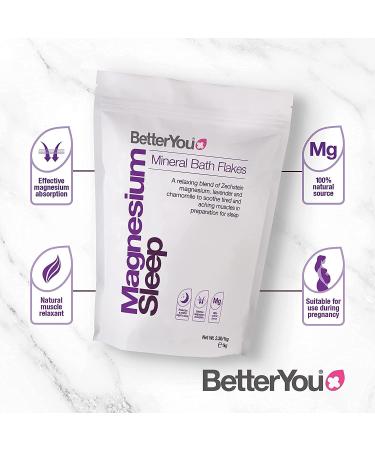 BetterYou Magnesium Sleep Bath Flakes with Essential Oils - Relaxing and Soothing Formula for Restful Sleep - 2.3 lb - Buy Online on GoSupps.com
