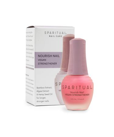 SPARITUAL Nourish Nail Vegan Strengthener | Nail Strengthening Treatment to condition dry and damaged nails | 0.5 fl oz