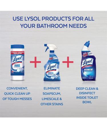 Lysol Power Bathroom Cleaner Spray 132oz - Pack of 6 (22oz each) - Buy Online on GoSupps.com