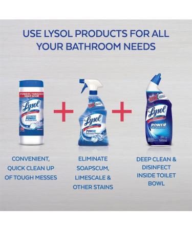 Lysol Power Bathroom Cleaner Spray 28oz - Deep Cleaning Formula - Buy Online on GoSupps.com